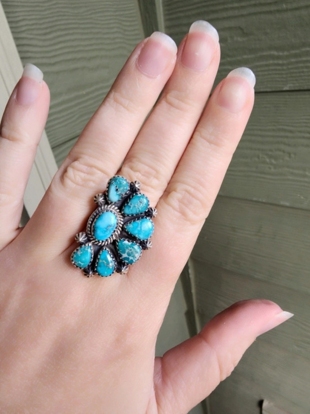 White Water Half Cluster Ring NWT